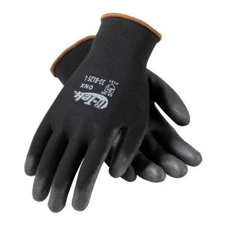 Pip Polyurethane, Flat, Palm & Fingers, 3 Abrasion Level, Black, 2XL 33-B125/XXL